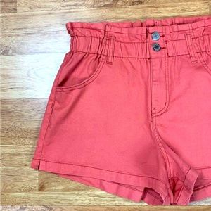 Wild Fable Ruffled Elastic Waist Denim Short